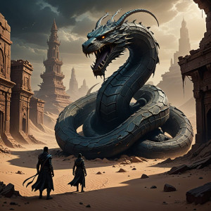 An ancient, colossal serpent statue - DXL.jpg