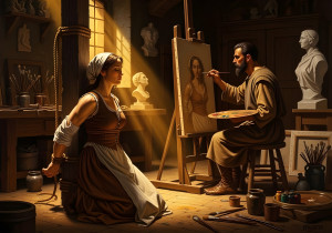 Пишут портрет с привязанной.jpg