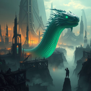A colossal, bioluminescent leviathan serpent emerges.jpg