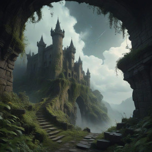 A colossal, ancient castle, partially reclaimed by nature - МXL.jpg