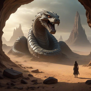 An ancient, colossal serpent statue - MXL.jpg