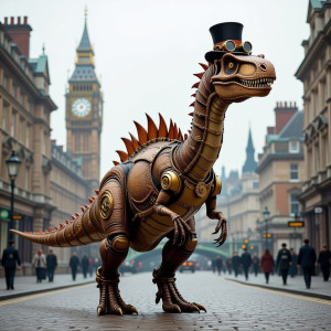 Steampunk dinosaur in Victorian London.jpg