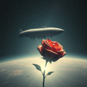 A solitary, ancient airship and rose.jpg