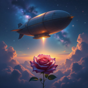 A solitary, ancient airship and rose - Н11.jpg