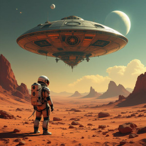 A lone astronaut, clad in a weathered steampunk-inspired spacesuit.jpg