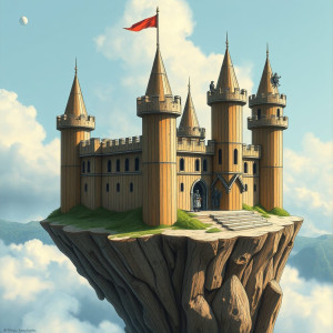 A medieval castle constructed entirely from sharpened pencils.jpg