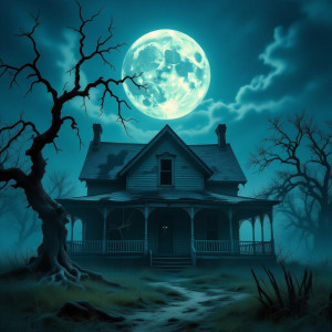 Haunted farmhouse in Texas under full round moon - H11.jpg