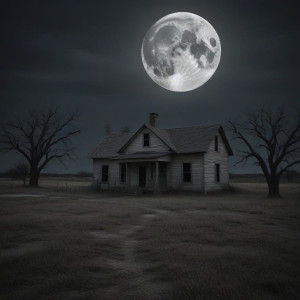 Haunted farmhouse in Texas under full round moon - JХ.jpg