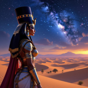 An ancient female Egyptian pharaoh, depicted as the Queen of Spades.jpg