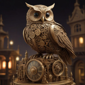 A whimsical clockwork owl - МXL.jpg