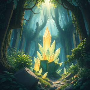 A whimsical illustration of a vibrant, bioluminescent crystal.jpg