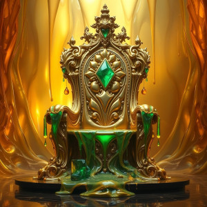 A majestic throne sculpted entirely from shimmering, molten gold.jpg