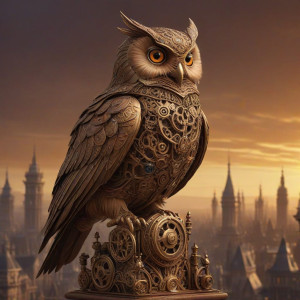 A whimsical clockwork owl - О9.jpg