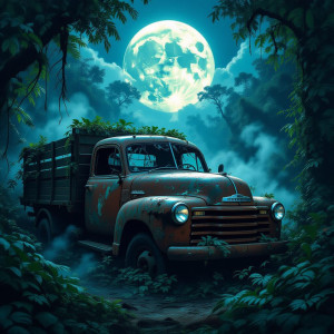 Abandoned haunted vintage truck in African jungle - H11.jpg