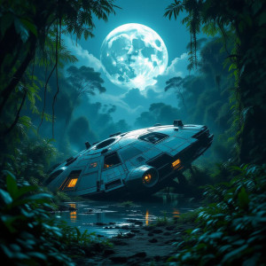 Abandoned crashed UFO in African jungle.jpg
