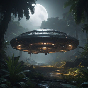 UFO in African jungle under full round moon - MXL.jpg