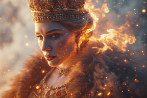Beautiful queen of spades engulfed in roaring flame - 1.jpg