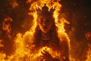 Beautiful queen of spades engulfed in roaring flame - 3.jpg