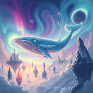 A majestic, bioluminescent whale-like creature.jpg