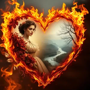 Woman in a burning heart.webp
