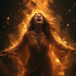 Beautiful naked woman engulfed in roaring flame screaming in pain - BAI2.jpg