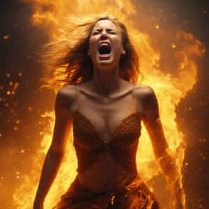 Beautiful naked woman engulfed in roaring flame screaming in pain - BAI4.jpg