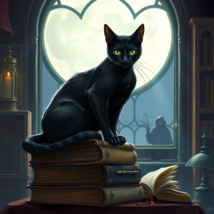 A witch's familiar, a sleek black cat.jpg