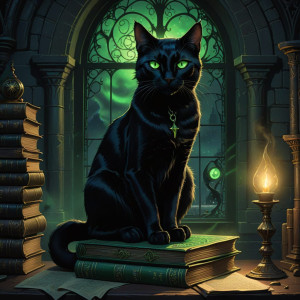 A witch's familiar, a sleek black cat - DXL.jpg