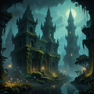 An ancient, overgrown city emerges from a dense, mystical fog - DXL.jpg