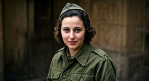 Beautiful Jewish female soldier in 1948 Jerusalem.jpg