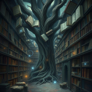 An enchanted library where books float in mid-air.jpg