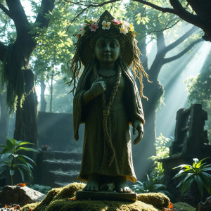 An ancient, moss-covered stone statue of a forgotten deity - JFL.jpg