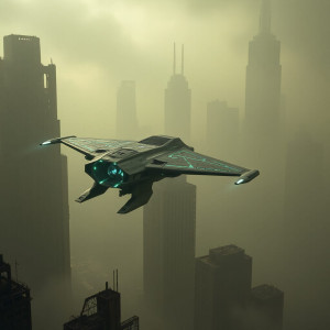 A sleek, futuristic flying vehicle - JFL.jpg