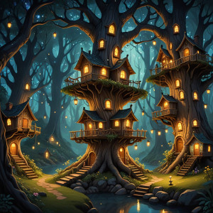 A whimsical, enchanted village nestled within the hollow.jpg