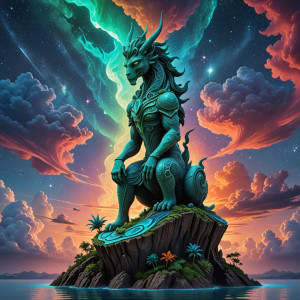 A majestic statue of a mythical creature - DXL.jpg