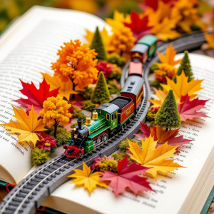 A vibrant, miniature railway track winds its way.jpg