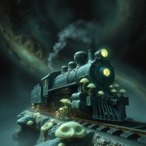 An intricate locomotive, impossibly built from polished obsidian - JFL.jpg