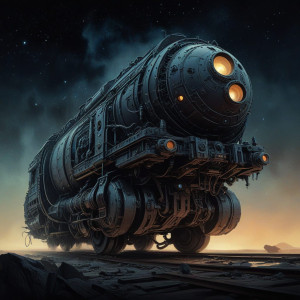An intricate locomotive, impossibly built from polished obsidian - R5.jpg