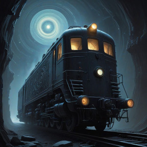 An intricate locomotive, impossibly built from polished obsidian - MXL.jpg