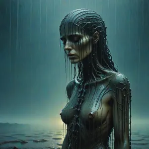 Alien nude in sea.webp