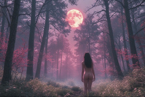 Naked in forest faces giant Moon - P1.jpg