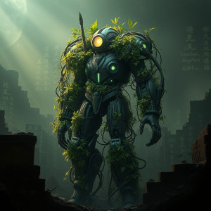 An ancient automaton, overgrown with luminous jungle flora - FS.jpg