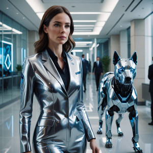 A sleek, futuristic businesswoman in a sharp, minimalist pantsuit - DXL.jpg