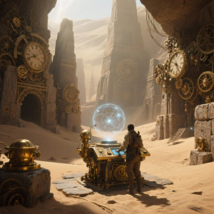 A lone explorer discovers a lost city beneath the sands.jpg