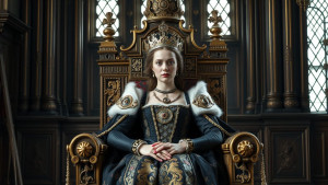 16th century English queen on her throne in her palace - FS.jpg