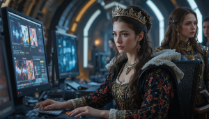 16th century English queen in cybererspace - PL.png