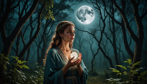 Clairvoyant woman in magical forest under full moon -  DXL.jpg