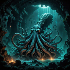 A colossal, ancient kraken sleeps at the bottom of an abyssal trench.jpg