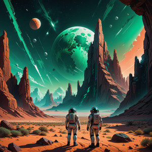 A lone astronaut gazes at a fractured, crystalline moon - DXL.jpg