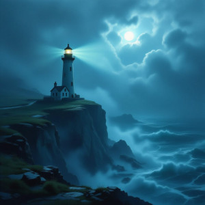 A lonely, forgotten lighthouse stands sentinel on a jagged cliff - H11.jpg